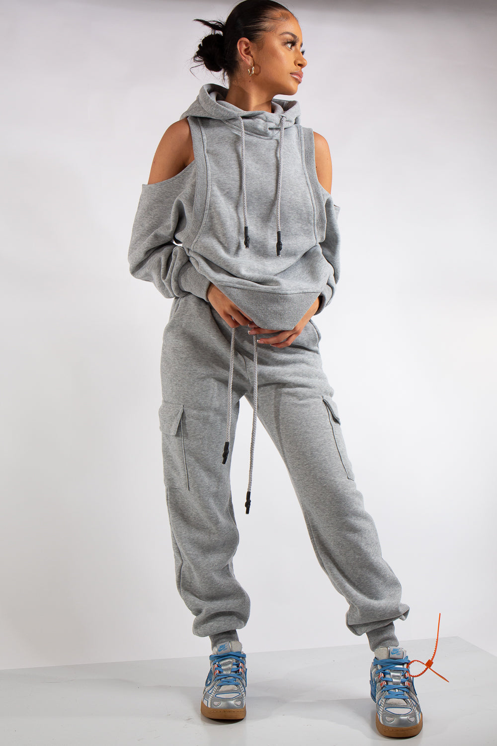Cold shoulder tracksuit on sale