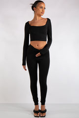 Nova Black Square Neck Co Ord Set