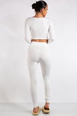 Nova White Square Neck Co Ord Set