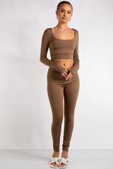 Nova Camel Square Neck Co Ord Set
