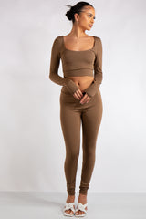 Nova Camel Square Neck Co Ord Set