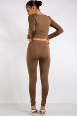 Nova Camel Square Neck Co Ord Set