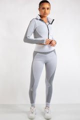 Amiya Grey 3-piece Activewear Fitness Gym Wear Set