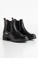 Sylvia Black Stud Chelsea Boots