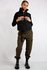 Mary Black Short Sleeveless Padded Gilet