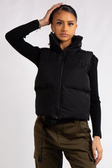 Mary Black Short Sleeveless Padded Gilet