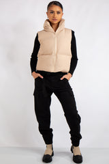 Mary Nude Short Sleeveless Padded Gilet