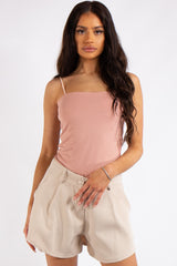 Ruby Pink Slinky Super Soft Strappy Bodysuit