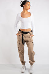 Renata White Knitted Square Neck Crop Top