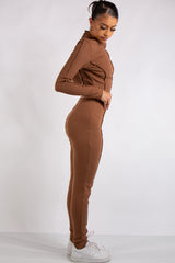 Katalina Camel Ribbed Exposed Seam Co-Ord Set