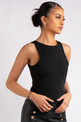 Zara Black Soft Crew Neck Bodysuit