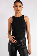Zara Black Soft Crew Neck Bodysuit
