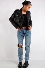 Chanel Black Pu Pocket Jacket