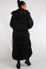 Miley Black Long Padded Duvet Puffer Coat