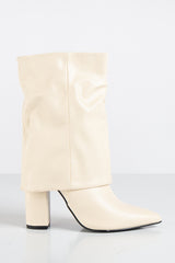 Gigi Beige Fold Over Boot