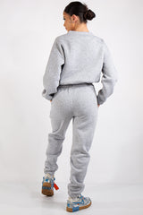 Kaia Grey Crop Tie up Tracksuit