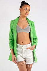 Lillie Green Ruched Sleeve Blazer