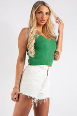 Paris White Elasticated Denim Shorts