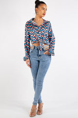 Light Blue Wash Strap Waistband Skinny Jeans