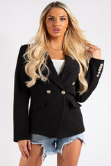 Kali Black Gold Button Blazer