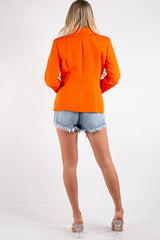 Kali Orange Gold Button Blazer