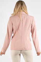 Kali Nude Gold Button Blazer