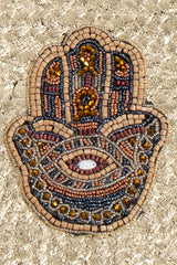 Hamza Hand Gold Wicker Straw Bag