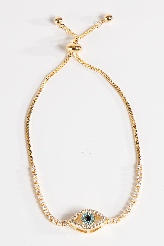 Goz Gold Evil Eye Bracelet