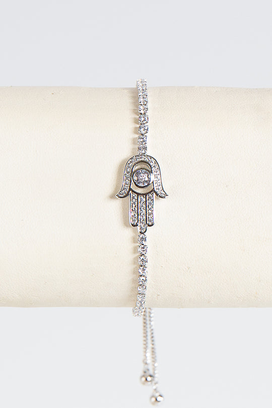 Hamza Hand Silver Bracelet
