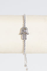 Hamza Hand Silver Bracelet