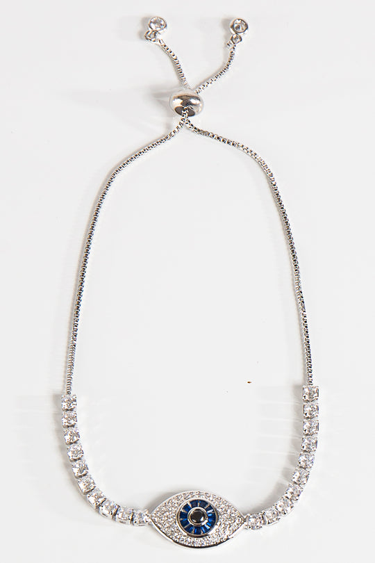 Silver Evil Eye Bracelet