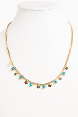 Maia Gold Butterfly Evil Eye Necklace