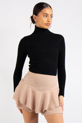 Sienna Beige Frill Skort