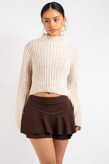 Sienna Brown Frill Skort