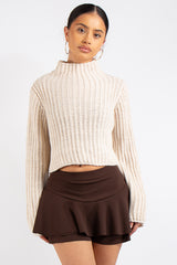 Sienna Brown Frill Skort