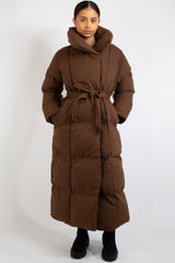 Emily Brown Quilted Padded Long Puffer Coat