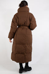 Emily Brown Quilted Padded Long Puffer Coat