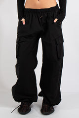 Black Utility Combat Trouser-Della