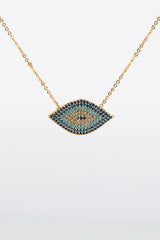 Ashlyn Gold Diamante Evil Eye Necklace