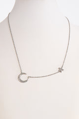 Silver Moon and Star Necklace