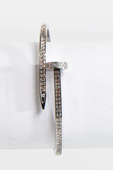 Silver Nail Bracelet Bangle- Stella