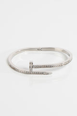Silver Nail Bracelet Bangle- Stella