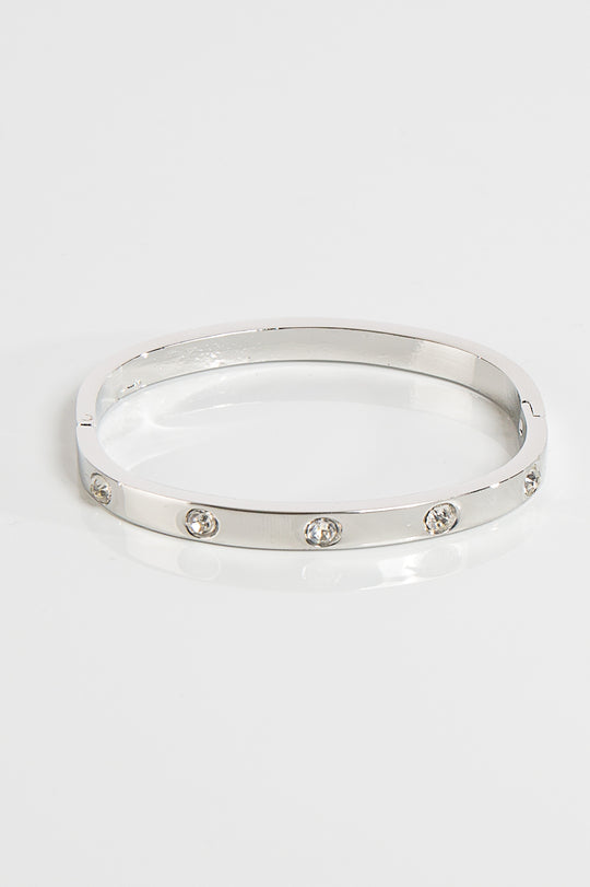 Silver Love Bracelet Bangle-Zoe