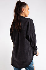 Ellen Black Collard Corduroy Shirt
