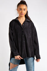 Ellen Black Collard Corduroy Shirt