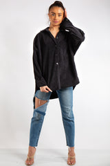 Ellen Black Collard Corduroy Shirt