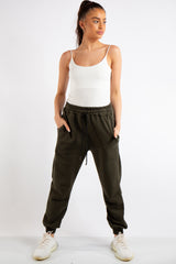 Tenley Khaki Plain Jogger Pants