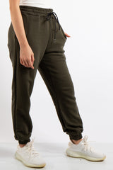 Tenley Khaki Plain Jogger Pants