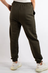 Tenley Khaki Plain Jogger Pants
