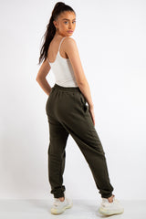 Tenley Khaki Plain Jogger Pants